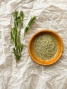 Dried and chopped rosemary