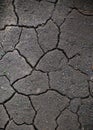 Dried crack soil ground texture