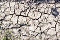 Dried cracked black Soil texture background Royalty Free Stock Photo