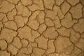 Dried cracked earth soil ground texture background. Royalty Free Stock Photo