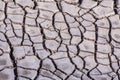 Dried , cracked earth soil after high tide Royalty Free Stock Photo