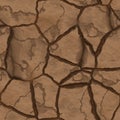 Dried cracked light brown mud - desert texture, seamless and tileable Good for backgrounds, very high resolution Royalty Free Stock Photo