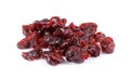 Dried cranberries isolated on white background