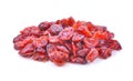 Dried cranberries isolated on white background Royalty Free Stock Photo