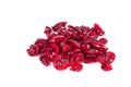 Dried cranberry on white