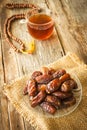 Dried date fruit.