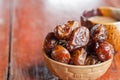 Dried date palm fruits Royalty Free Stock Photo