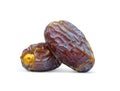 Dried dates close up isolated on white background Royalty Free Stock Photo