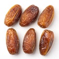 Dried dates isolated on white background Royalty Free Stock Photo