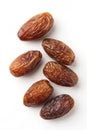 Dried dates isolated on white background Royalty Free Stock Photo