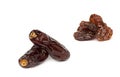 Dried dates on white background Royalty Free Stock Photo