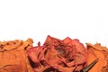 Dried Dead Red Roses Dead Flowers On White Background Royalty Free Stock Photo