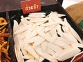Dried Dioscorea opposita or Chinese yam or Chinese potato or Cinnamon-vine or Nagaimo Royalty Free Stock Photo