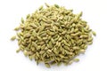 Dried Fennel Seeds on White Background Royalty Free Stock Photo