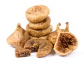 Dried figs isolated on white Royalty Free Stock Photo