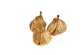 Dried figs isolated on white Royalty Free Stock Photo