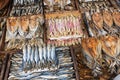 Dried fish at a market