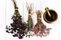 Dried Flowers and Stems of Thyme Royalty Free Stock Photo
