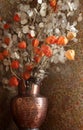 Dried flowers in a vase