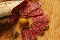 Dried french sausages