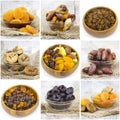 Dried fruit collection - collage