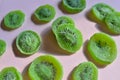 Dried fruit green Kiwi slices Royalty Free Stock Photo