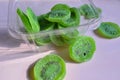 Dried fruit green Kiwi slices Royalty Free Stock Photo