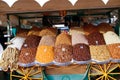 Dried fruit market in Marrakesh Royalty Free Stock Photo