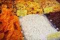 Dried fruit market Royalty Free Stock Photo