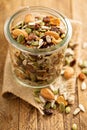 Dried fruit and nuts trail mix Royalty Free Stock Photo