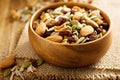 Dried fruit and nuts trail mix Royalty Free Stock Photo