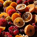 Dried Fruit, preserved organic fruits, dried sweet snacks