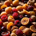 Dried Fruit, preserved organic fruits, dried sweet snacks