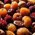 Dried Fruit, preserved organic fruits, dried sweet snacks