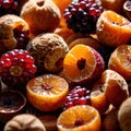 Dried Fruit, preserved organic fruits, dried sweet snacks