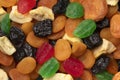 Dried fruit, tutti frutti, full frame as background