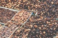 Dried fruits exposed at Marrakesh Market Royalty Free Stock Photo