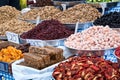 Dried fruits at the market