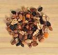 Dried fruits and nuts Royalty Free Stock Photo