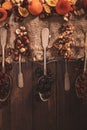 Dried fruits and nuts arranged on a spoon