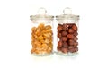 Dried fruits and nuts in a glass jar