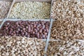 Dried fruits and nuts on local food market in Tashkent, Uzbekistan Royalty Free Stock Photo