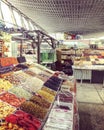 Dried fruits and nuts in a market in Kyiv, Ukraine