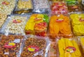 Dried fruits nuts market Thai food China Town Bangkok Thailand