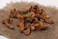 Dried galangal root Royalty Free Stock Photo