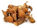 Dried Galangal Roots on white Background - Isolated