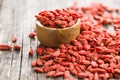 Dried goji berries. Royalty Free Stock Photo