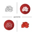 Dried goji berries icon