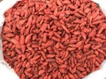 Goji berries, also known as wolfberries. Lycii fructose Royalty Free Stock Photo