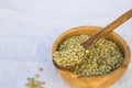 Dried green lentils